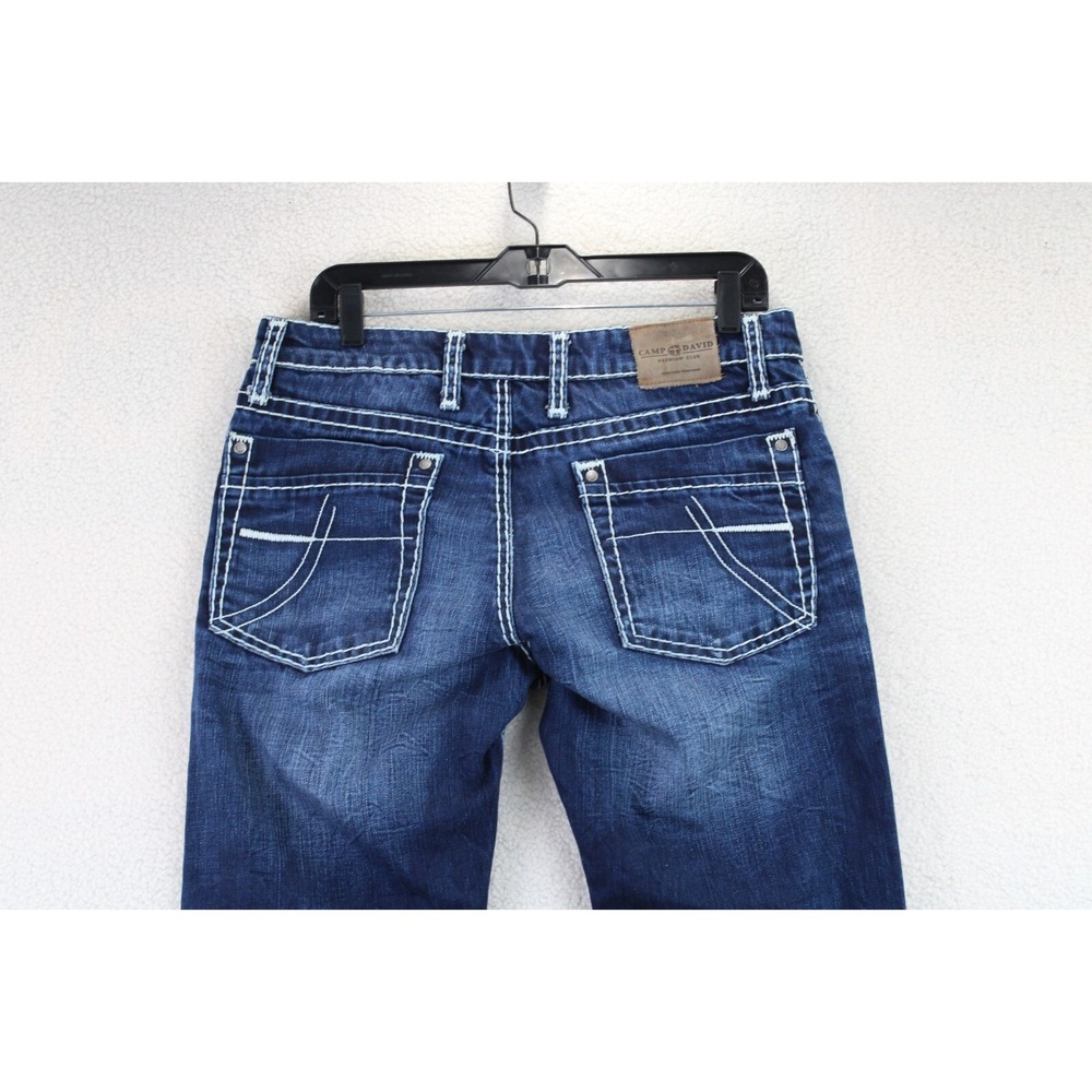 Camp David Men Nick Regular Fit Dark Wash Denim Jeans White Stitching Size 31x32 - Picture 13 of 16